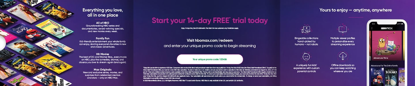 HBO Max Self Mailer 2