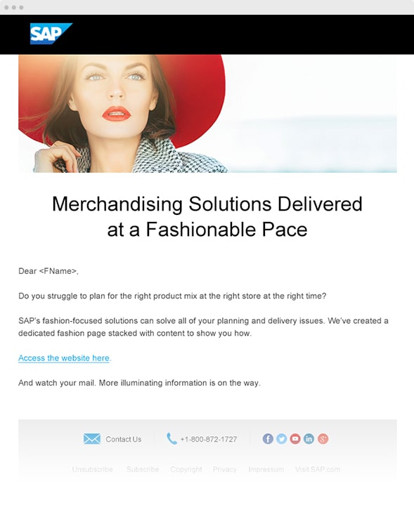 SAP Prospect Email